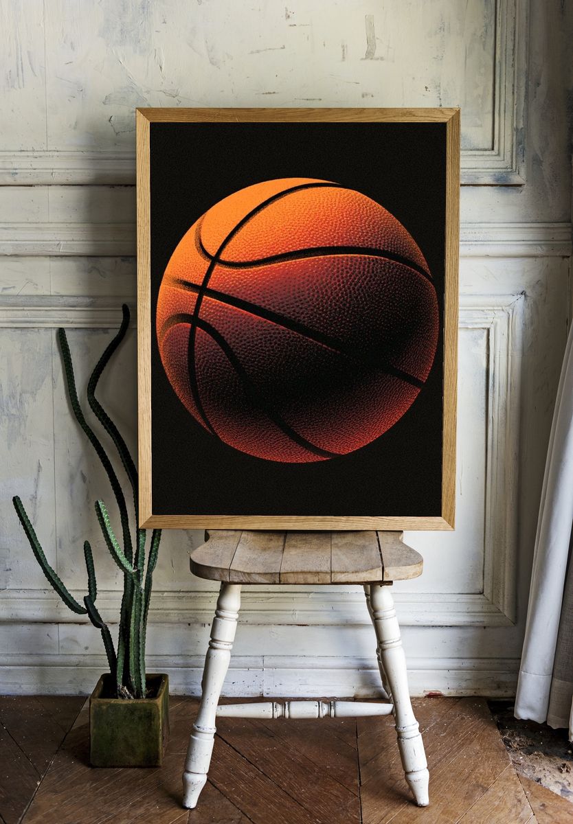Basketball Minimalist Poster. room preview