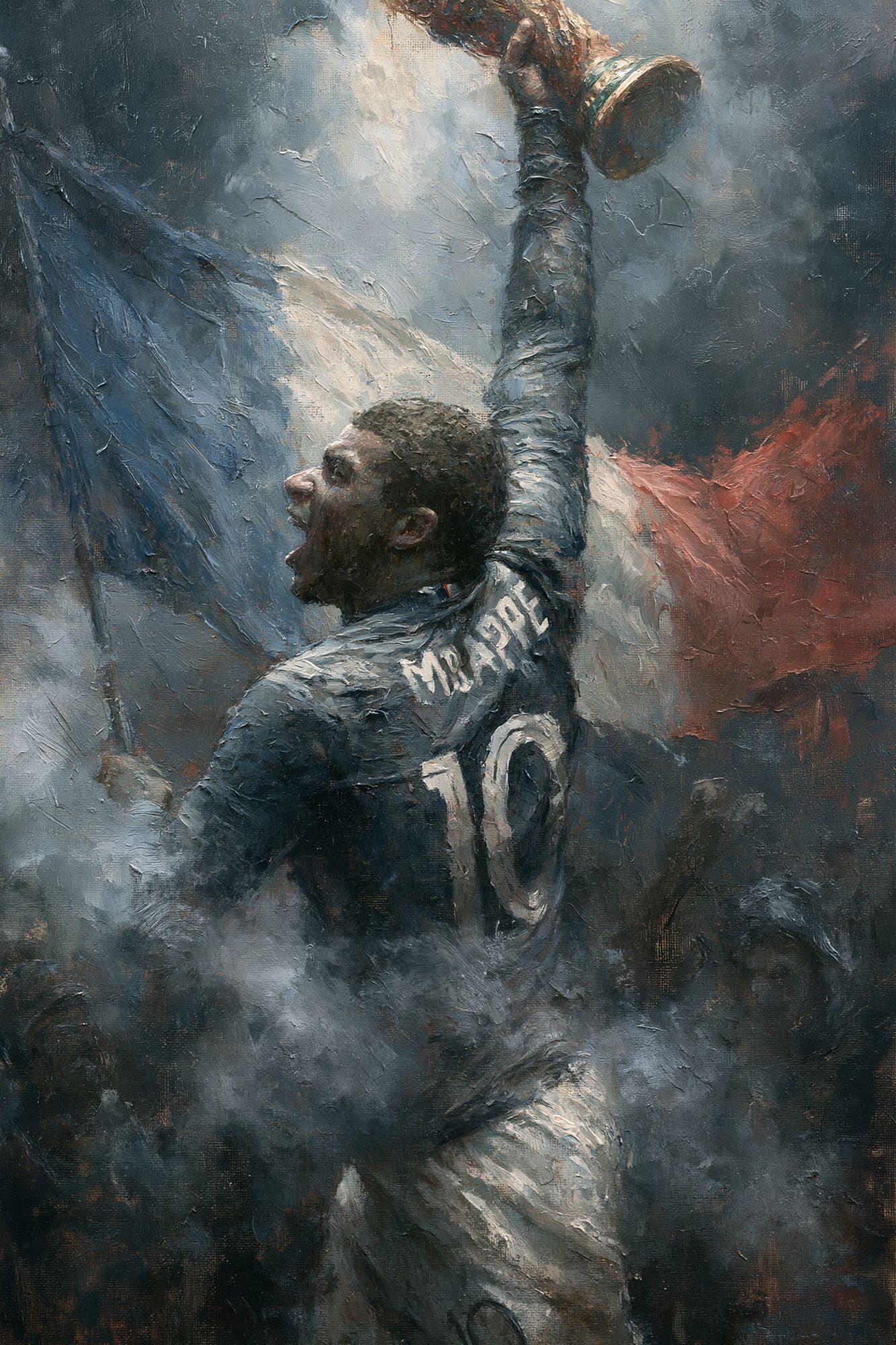 Football Victory Celebration Fine-Art Poster. poster — sport art