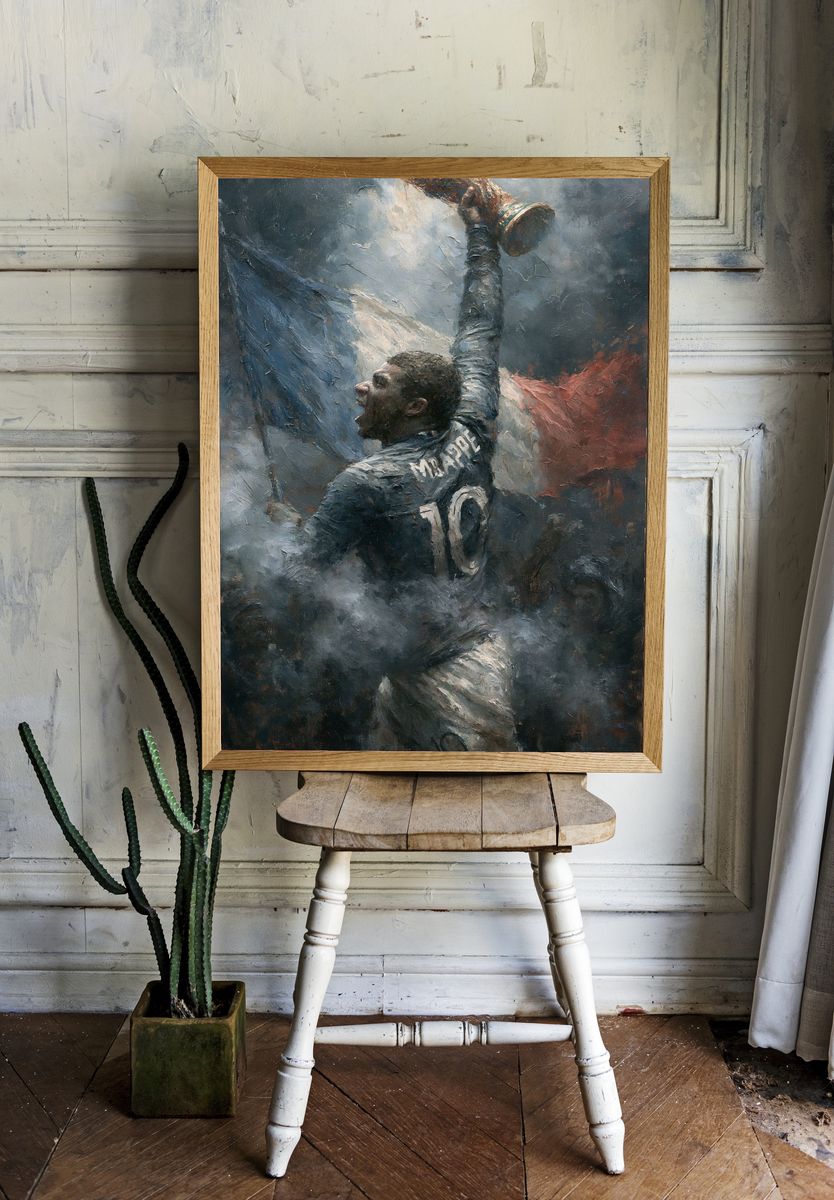 Football Victory Celebration Fine-Art Poster. — room view 1