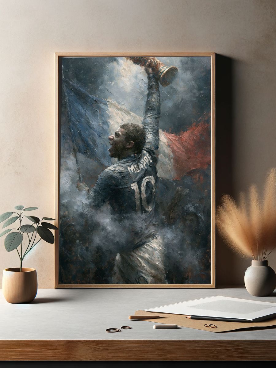 Football Victory Celebration Fine-Art Poster. — room view 2