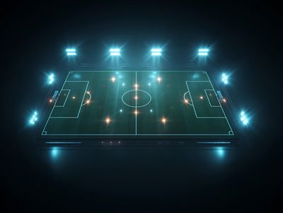 Neon Soccer Pitch Poster. poster