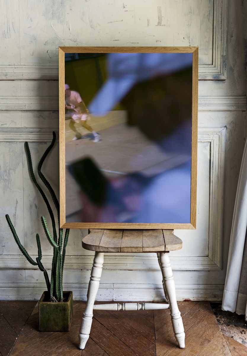 Blurred Tennis Match Photography Poster. — room view 1