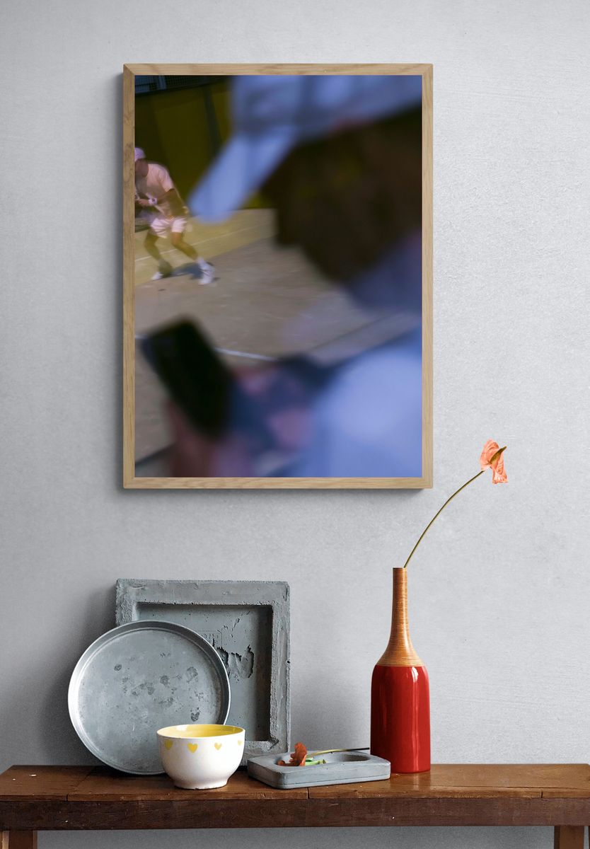 Blurred Tennis Match Photography Poster. — room view 3
