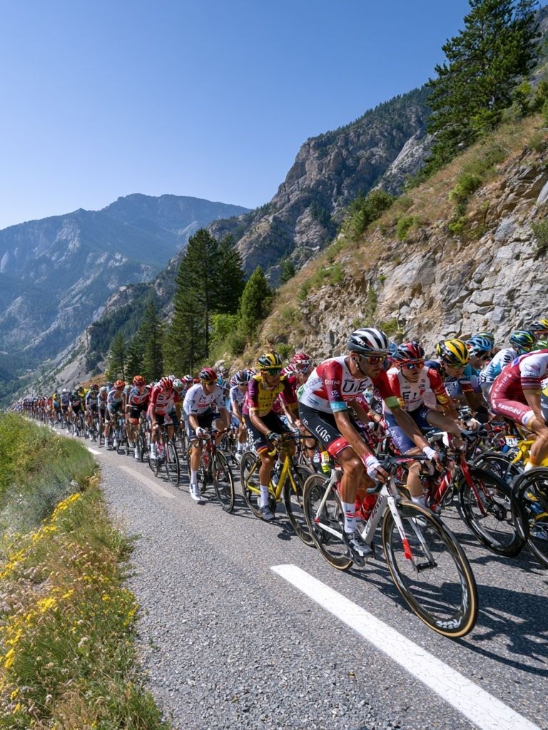 Mountain Cycling Race Photography Poster. poster — sport art