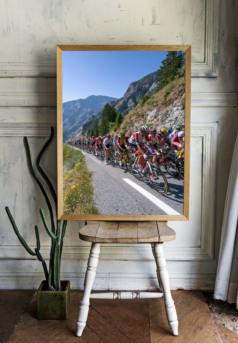 Mountain Cycling Race Photography Poster. — room view 1