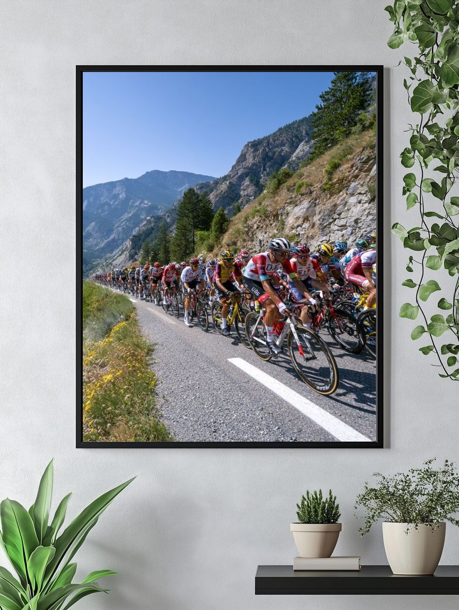 Mountain Cycling Race Photography Poster. — room view 4