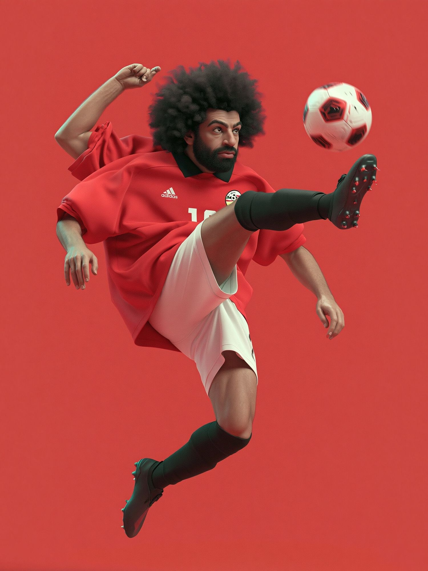 Soccer Acrobat Red Poster. poster detail