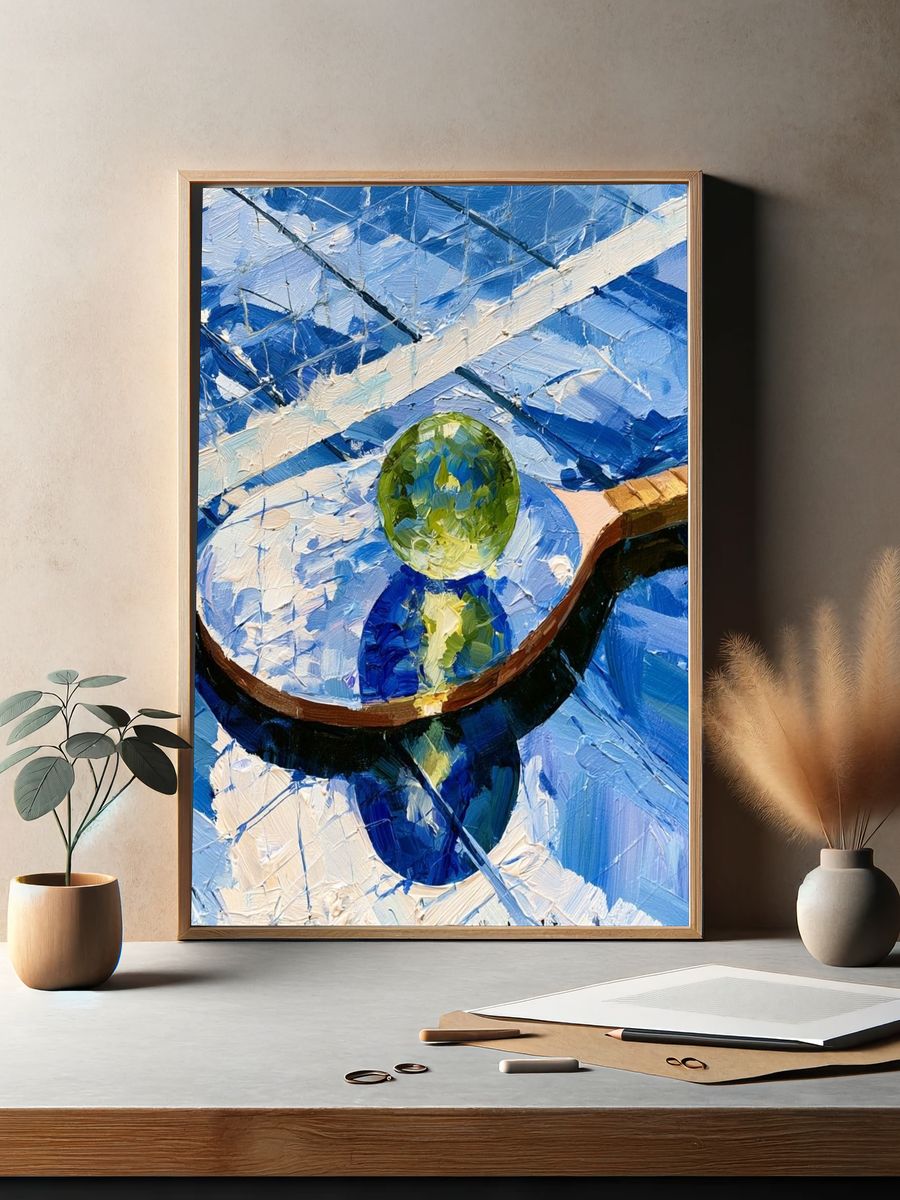 Tennis Racket Reflection Abstract Poster. — room view 2