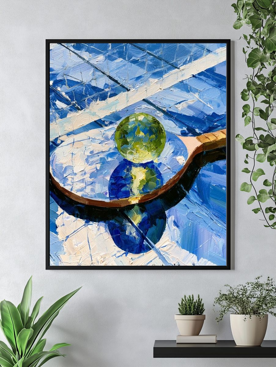 Tennis Racket Reflection Abstract Poster. — room view 4