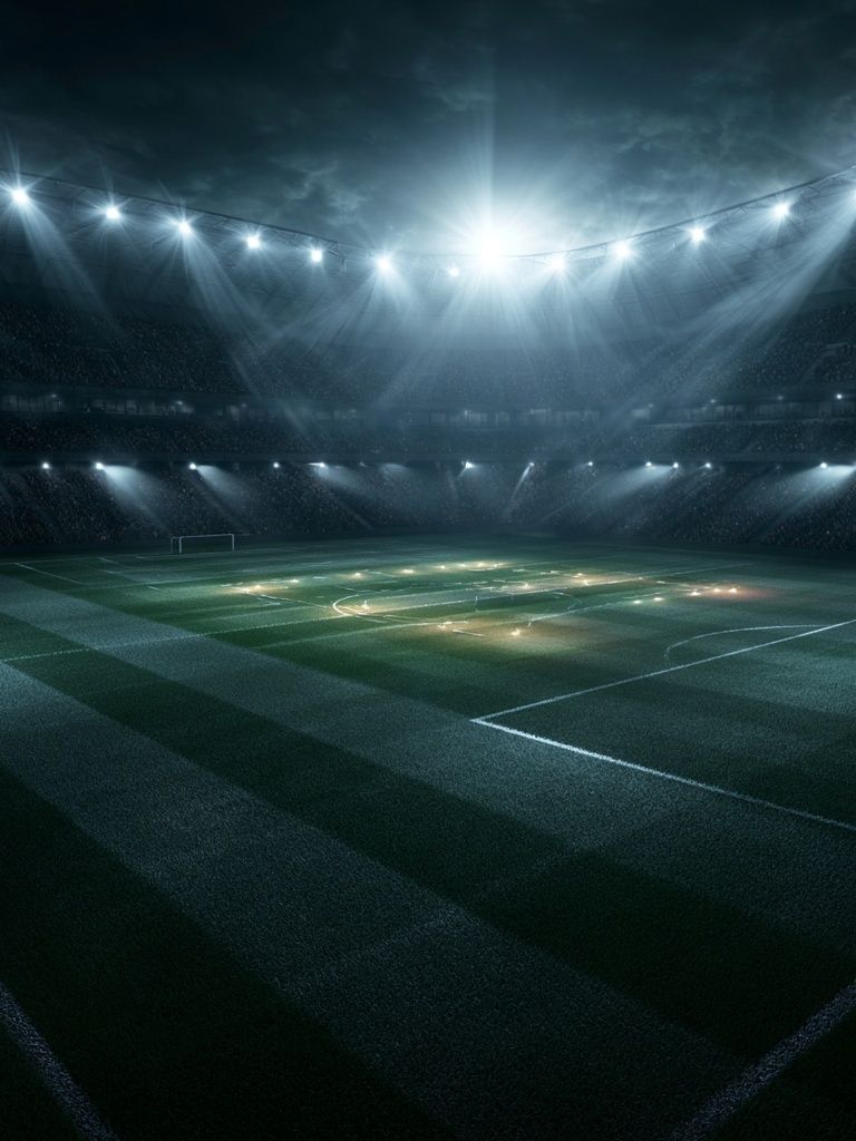 Floodlit Stadium Night Poster. poster detail