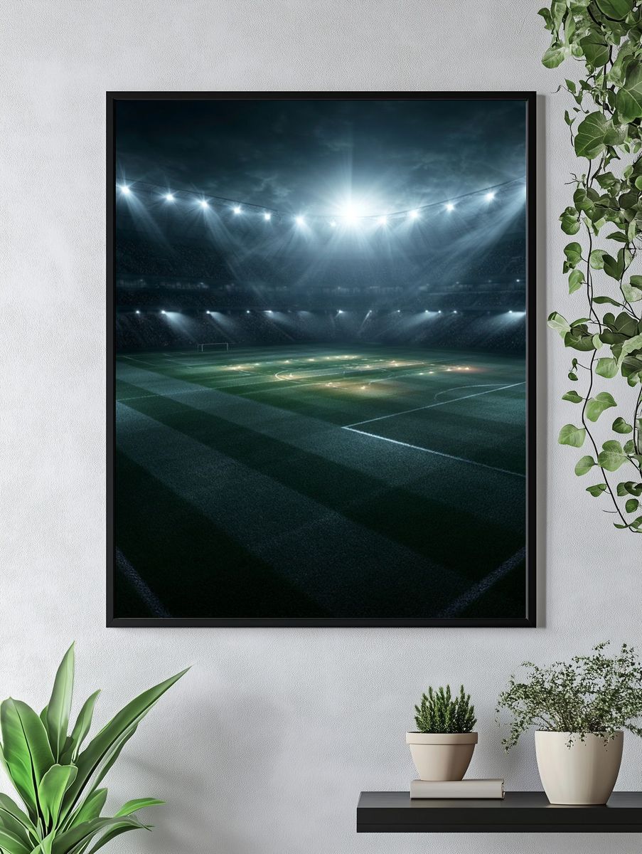 Floodlit Stadium Night Poster. — room view 4