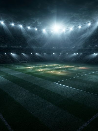 Floodlit Stadium Night Poster. poster