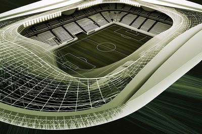 Futuristic Stadium Aerial Poster. poster print