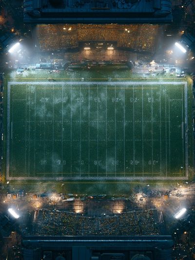 Aerial Football Stadium Photography Poster. poster