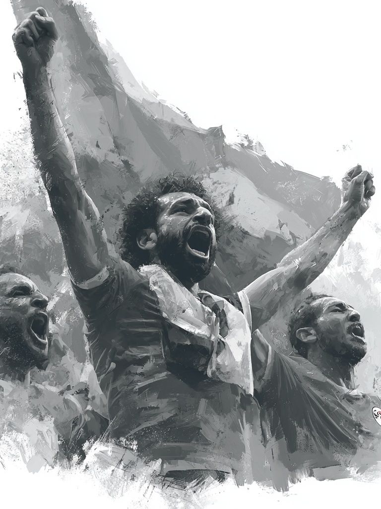 Football Victory Chant Illustration Poster. poster — sport art