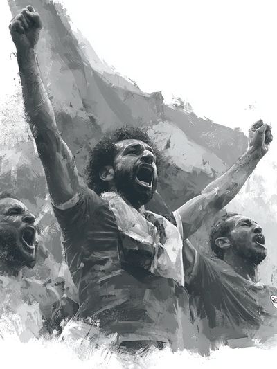Football Victory Chant Illustration Poster.
