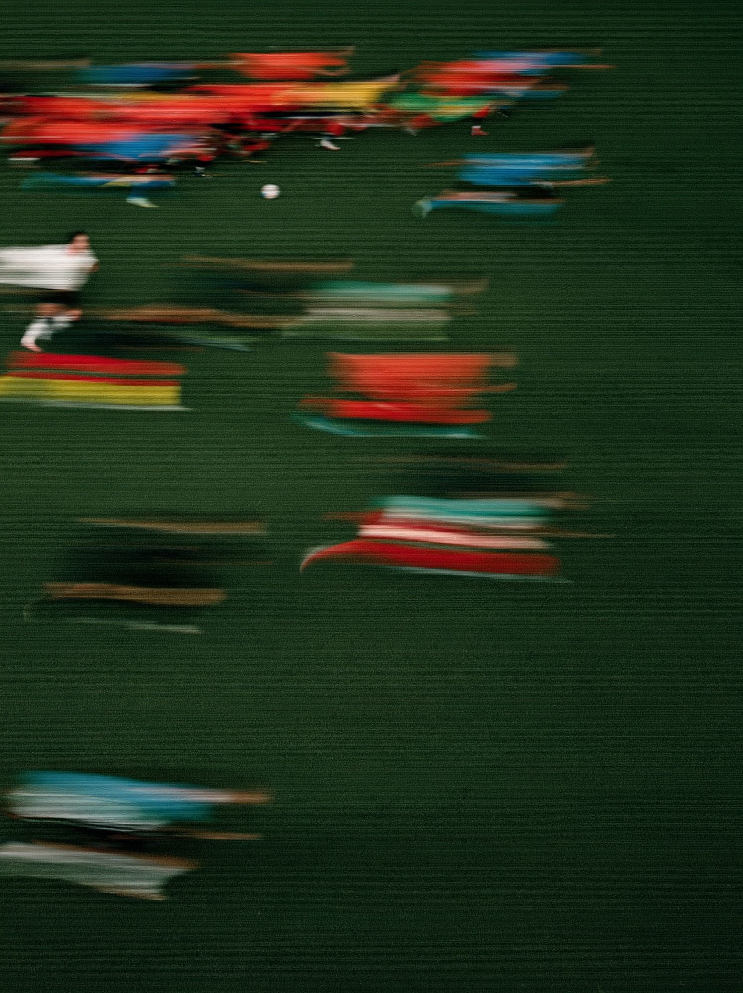 Blurred Soccer Match Abstract Poster. poster — sport art