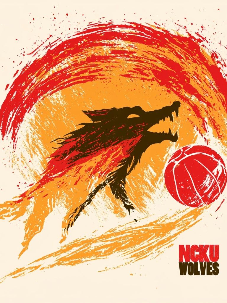 NCKU Wolves Graphic Poster. poster — sport art