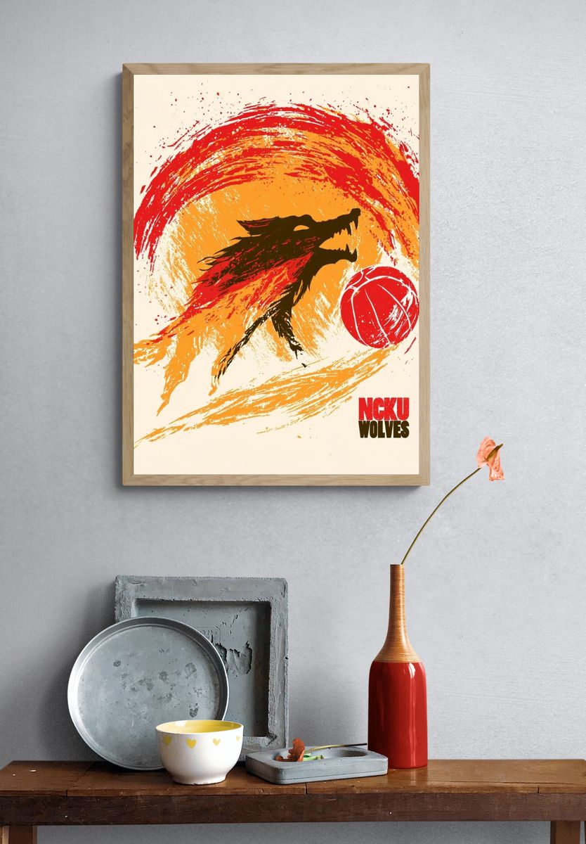 NCKU Wolves Graphic Poster. — room view 3