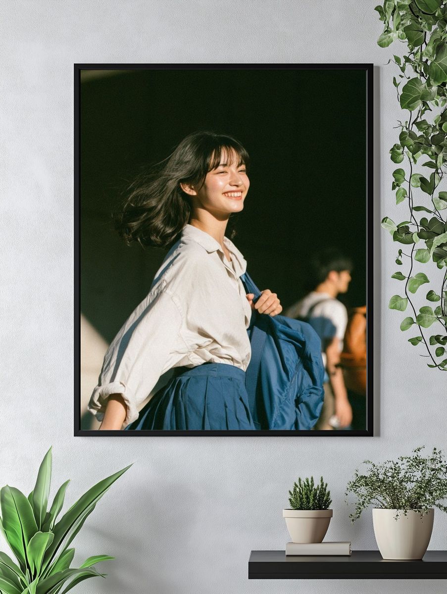 Smiling Student Street Photography Poster. — room view 4