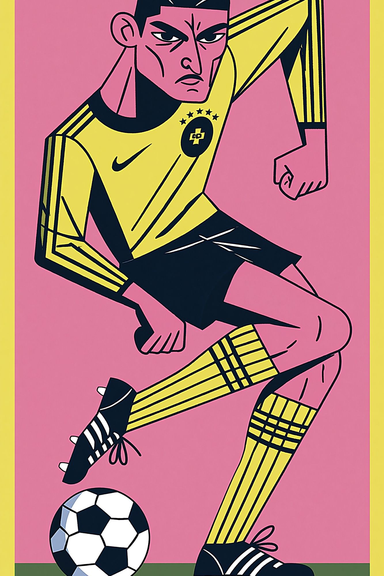 Soccer Player Pop Art Poster. poster — sport art