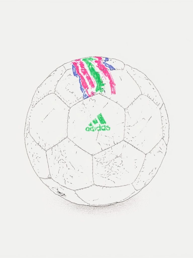 Sketch Soccer Ball Typography Print. poster — sport art