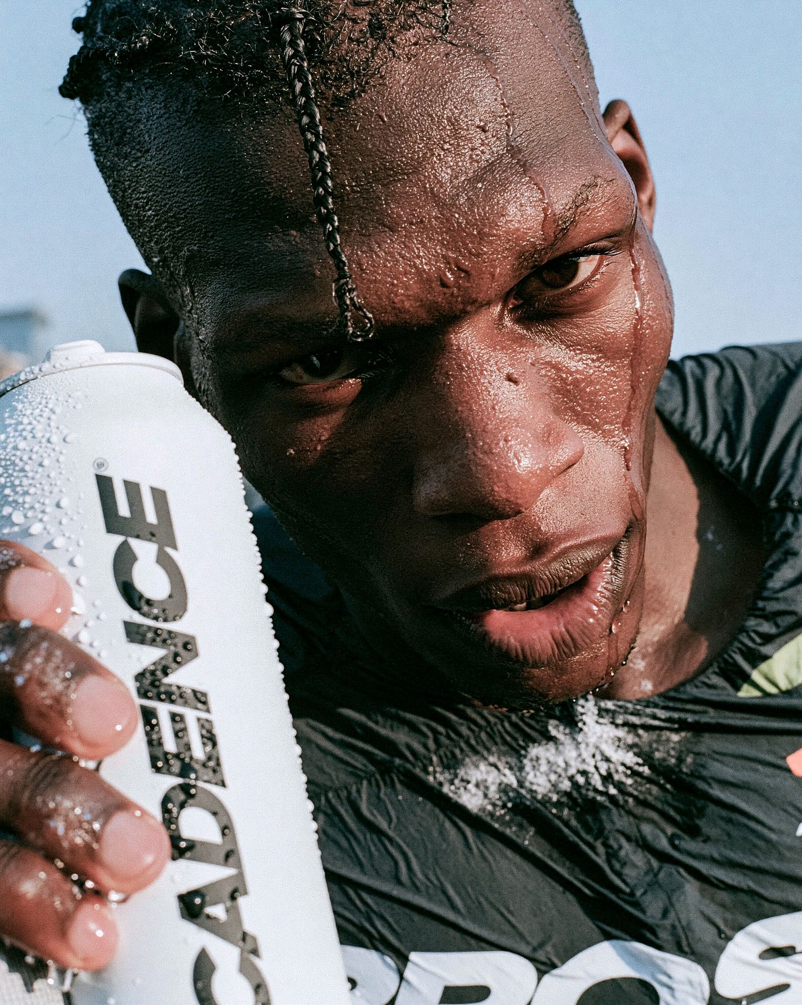 Sweaty Athlete Portrait Photography Poster. poster — photography art