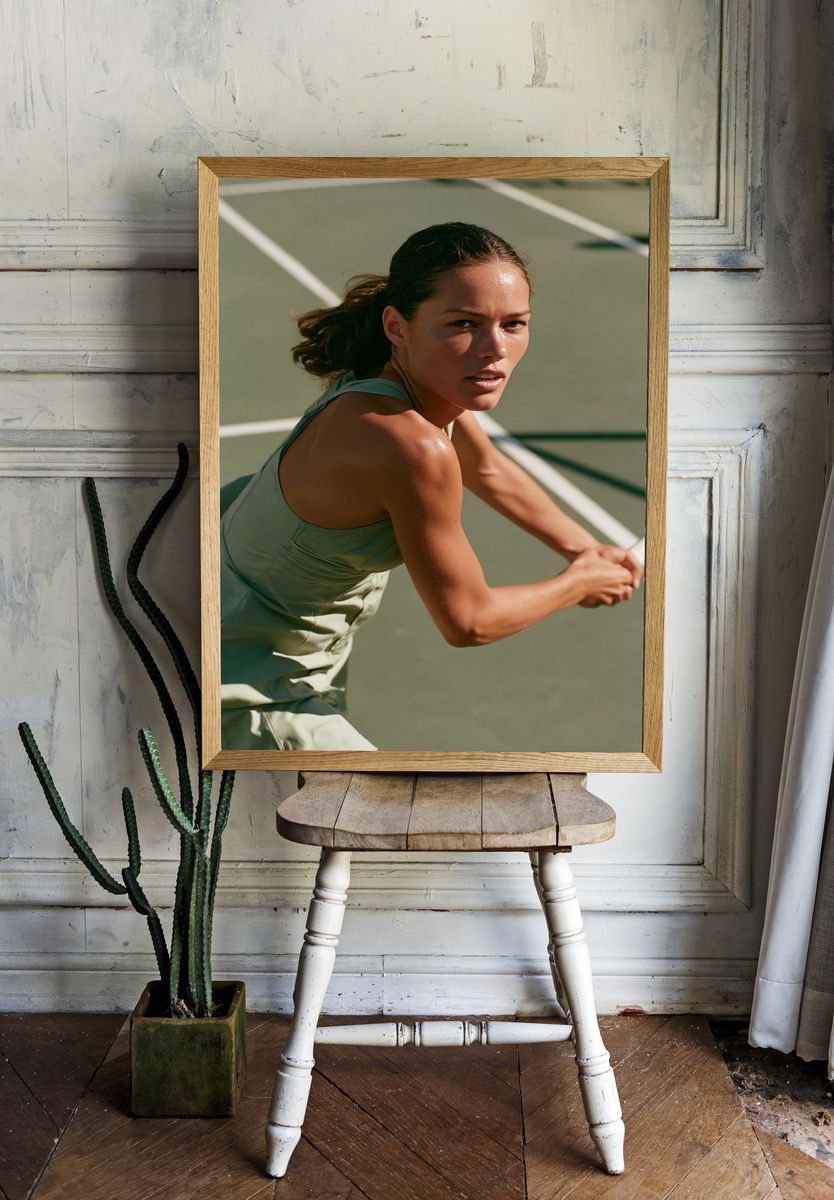 Tennis Player Action Photography Poster. — room view 1
