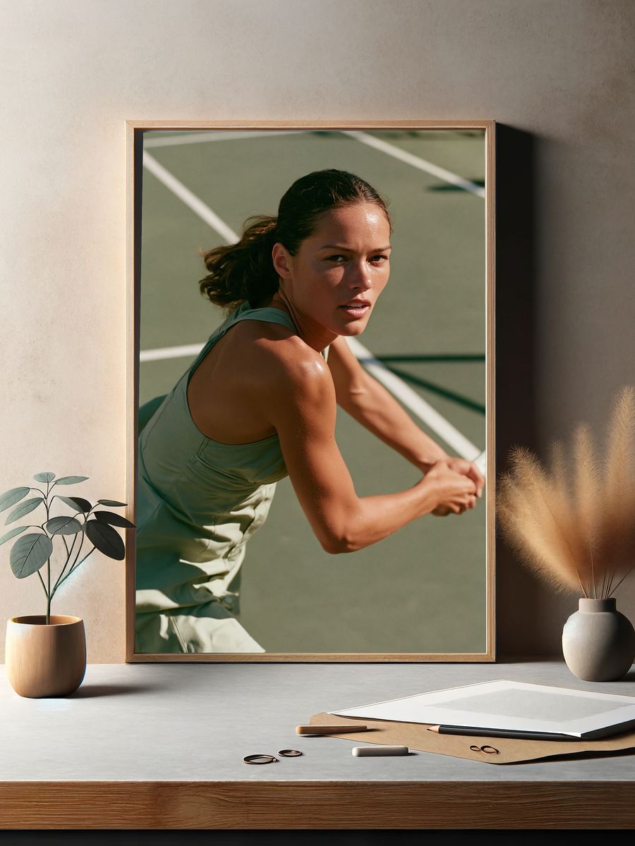 Tennis Player Action Photography Poster. — room view 2
