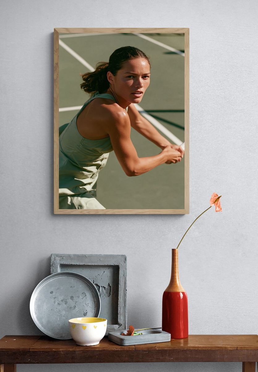 Tennis Player Action Photography Poster. — room view 3