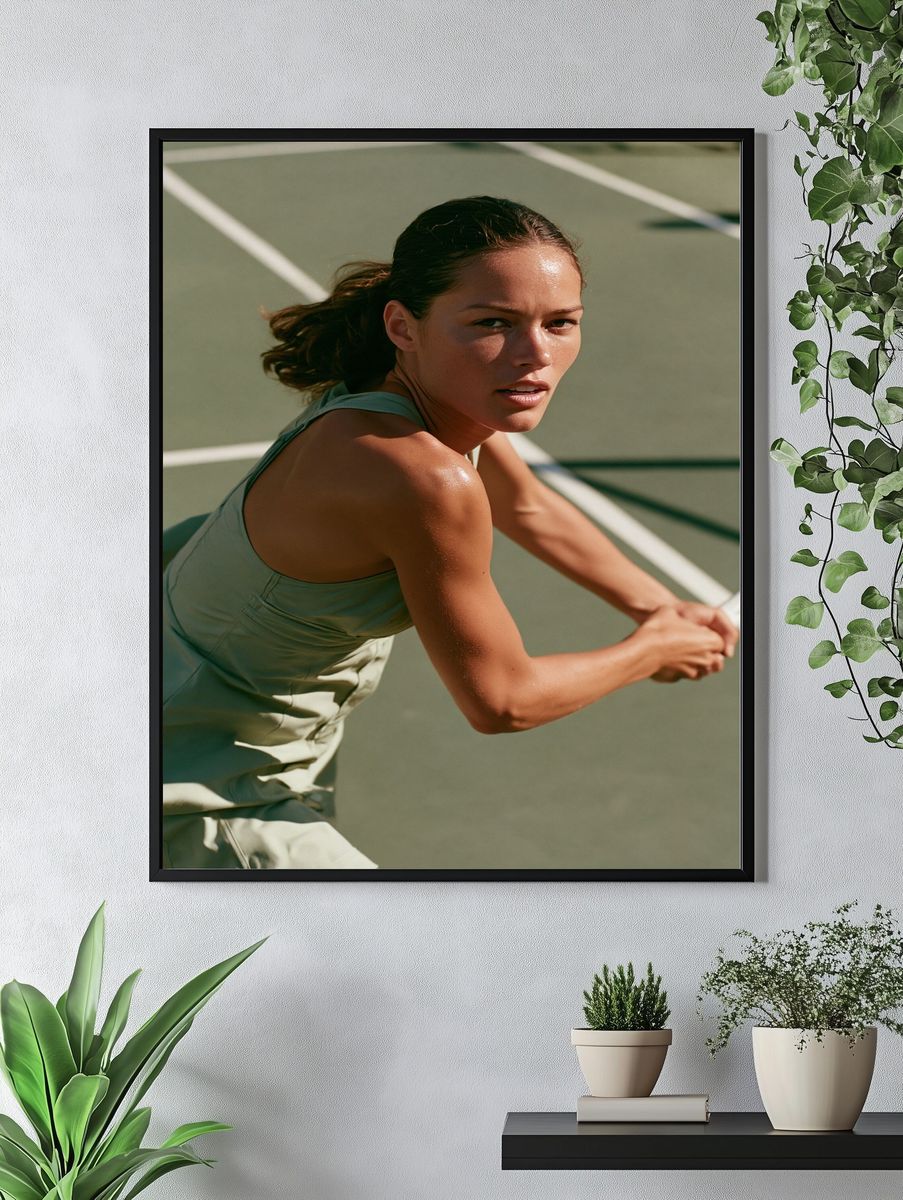 Tennis Player Action Photography Poster. — room view 4