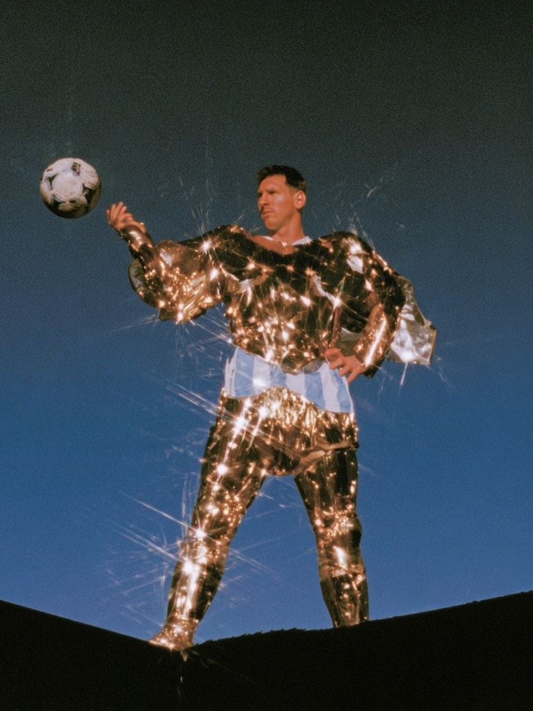 Sparkling Football Portrait Print. poster — sport art