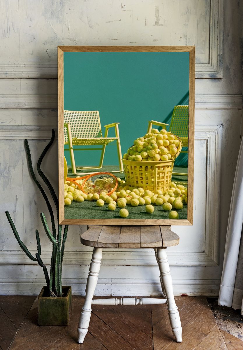 Tennis Still Life Photography Poster. — room view 1