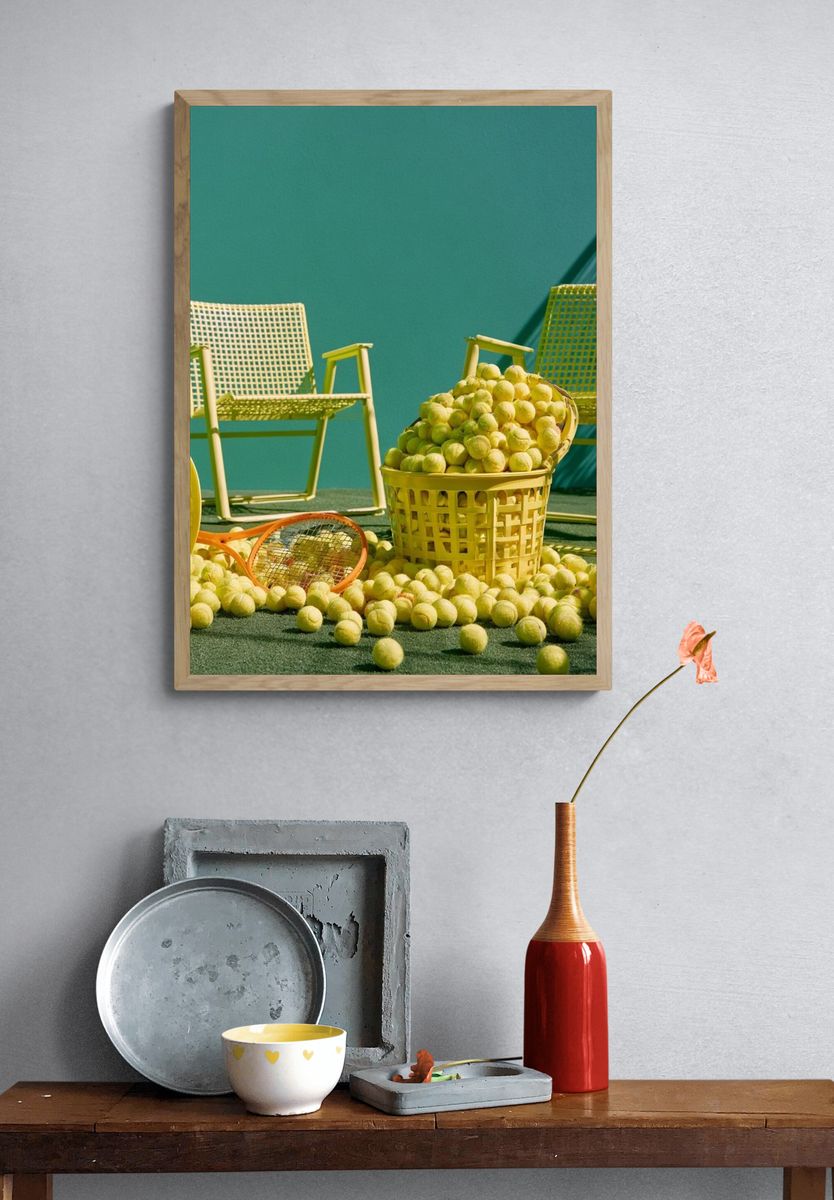 Tennis Still Life Photography Poster. — room view 3