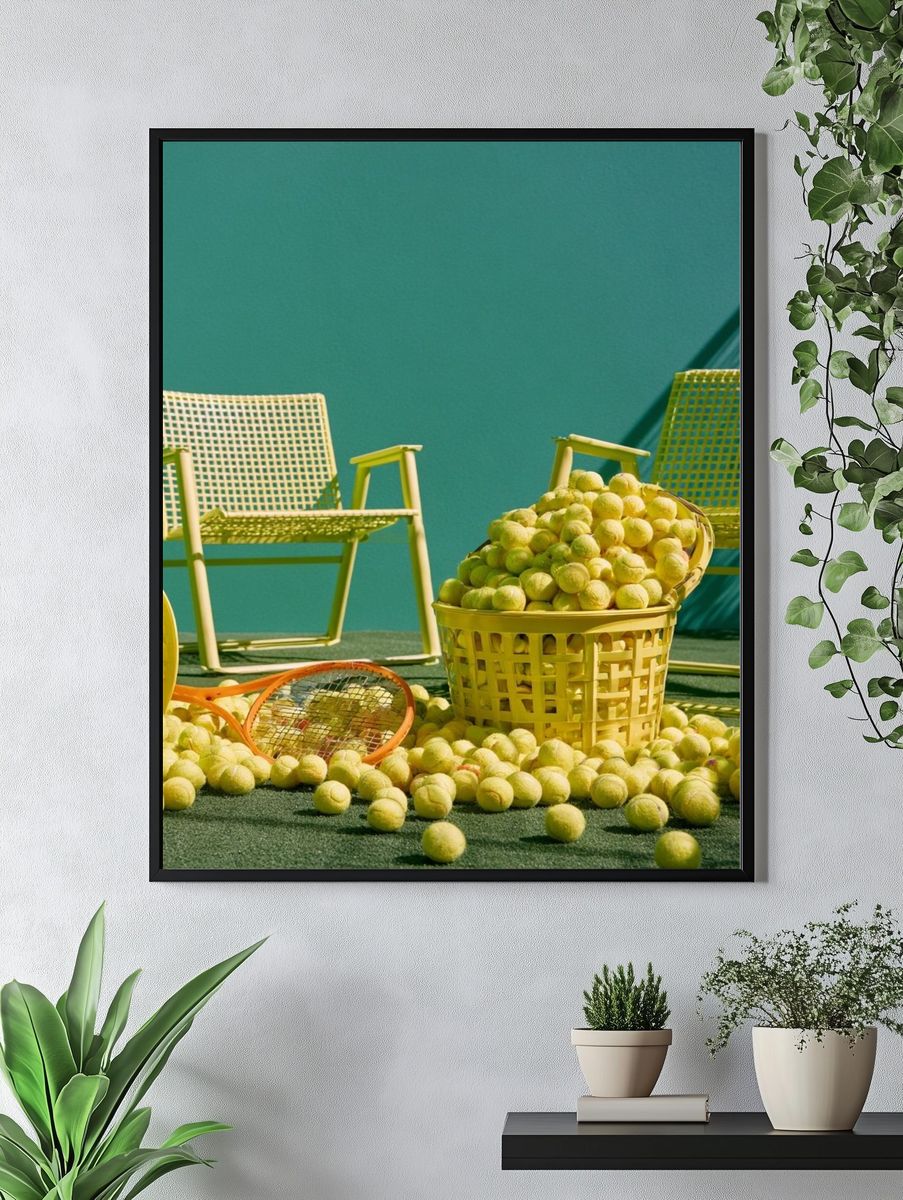 Tennis Still Life Photography Poster. — room view 4