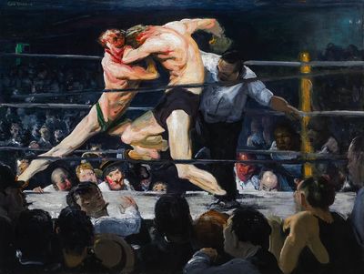 Stag Sharkey's (1909) painting high.