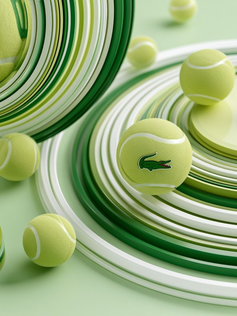 Lacoste Tennis Balls Abstract Poster. poster — sport art