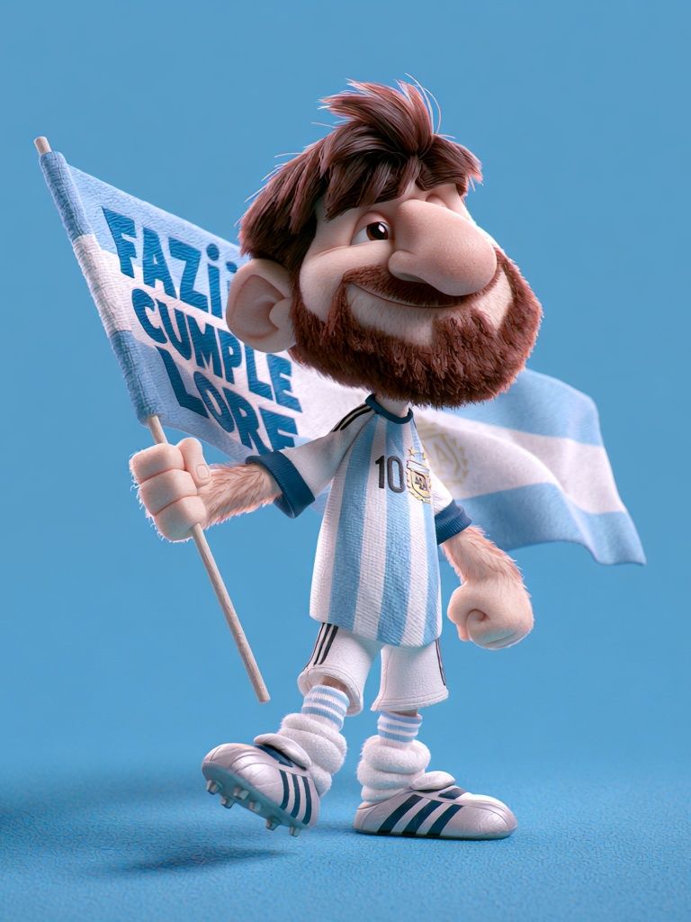 Argentina Football Fan Character Poster. poster — sport art