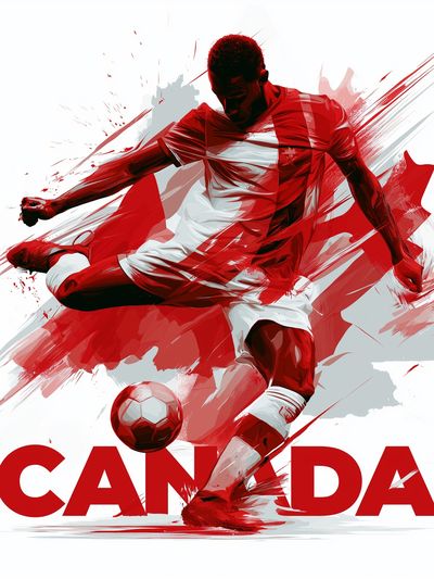 Canada Soccer Action Poster. poster