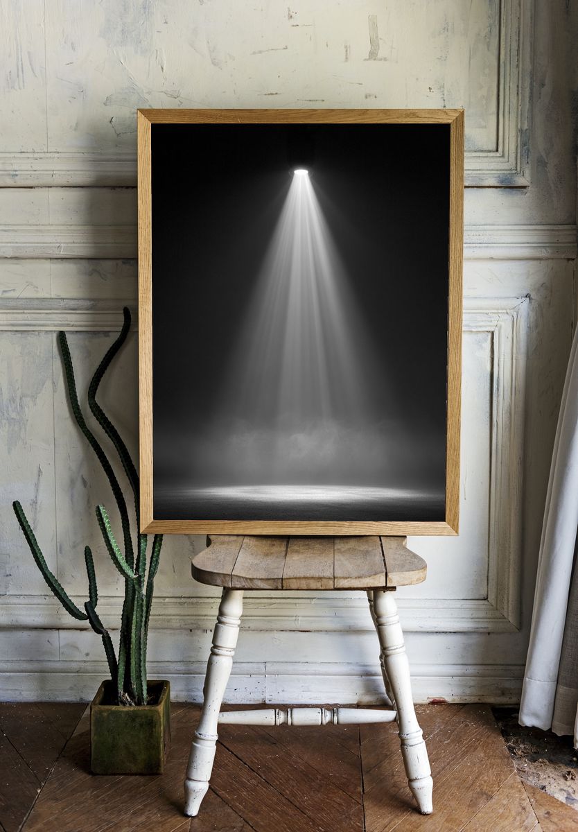 Spotlight in the Dark Photography Poster. — room view 1
