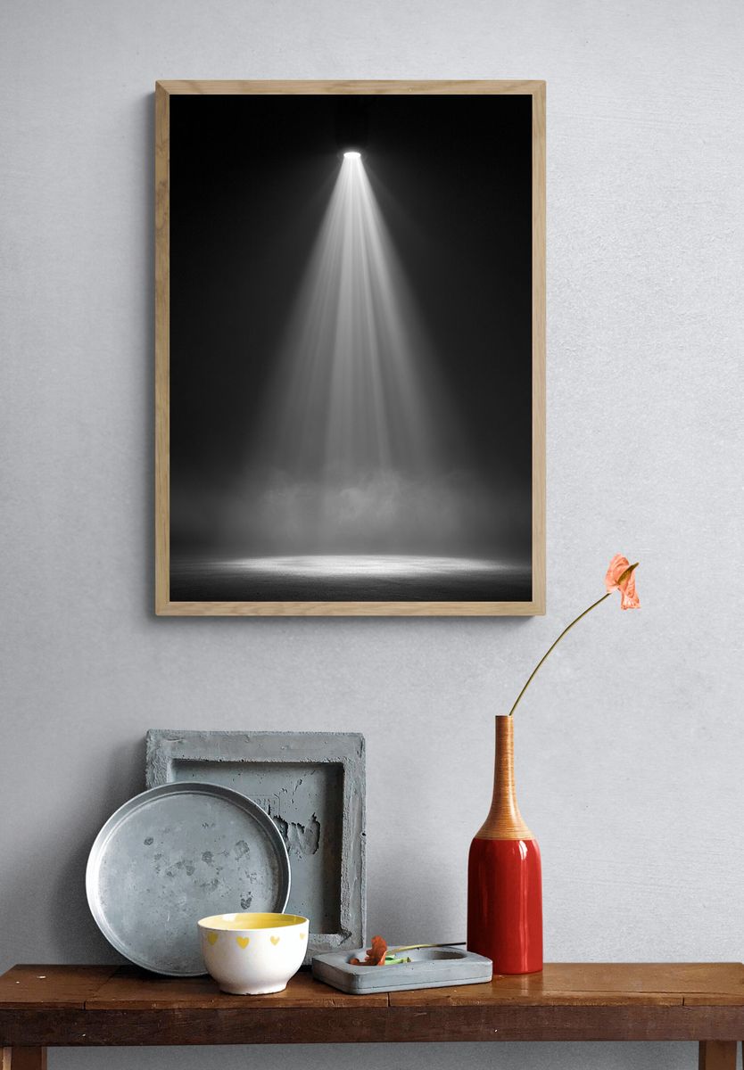 Spotlight in the Dark Photography Poster. — room view 3