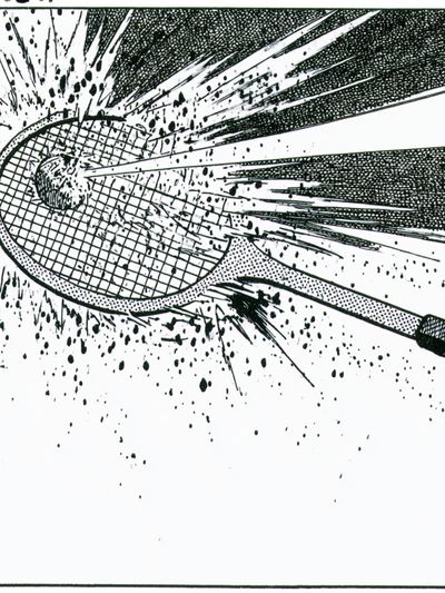 Tennis Racket Impact Illustration Poster. poster