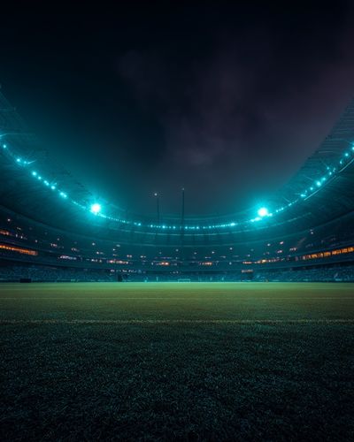 Illuminated Stadium Night — Sports Photography Poster. poster print
