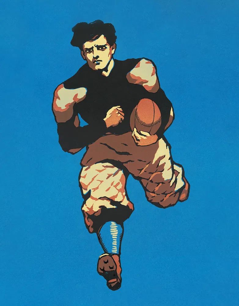Football Runner Pop Art Poster. poster detail