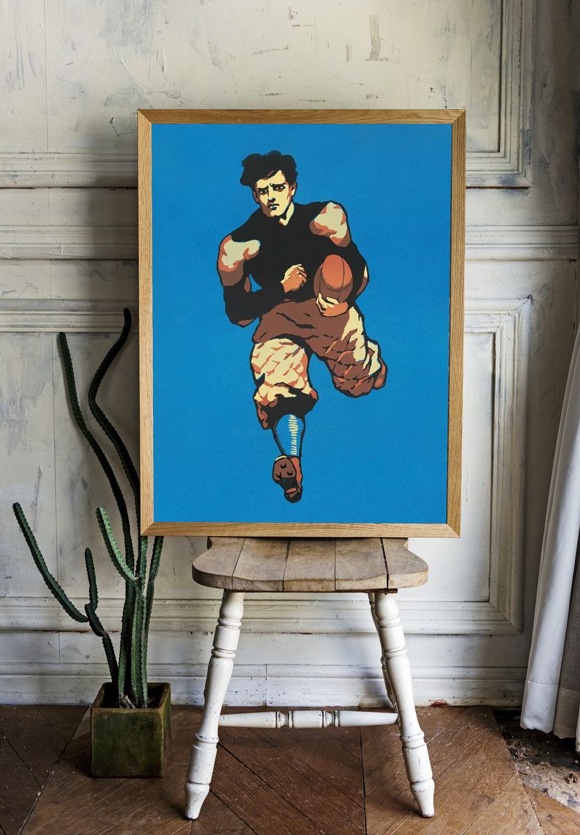 Football Runner Pop Art Poster room preview