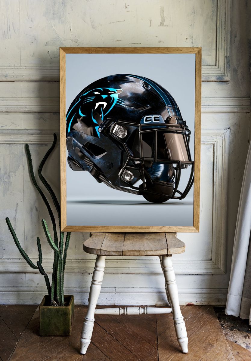 Carolina Panthers Helmet Poster. — room view 1