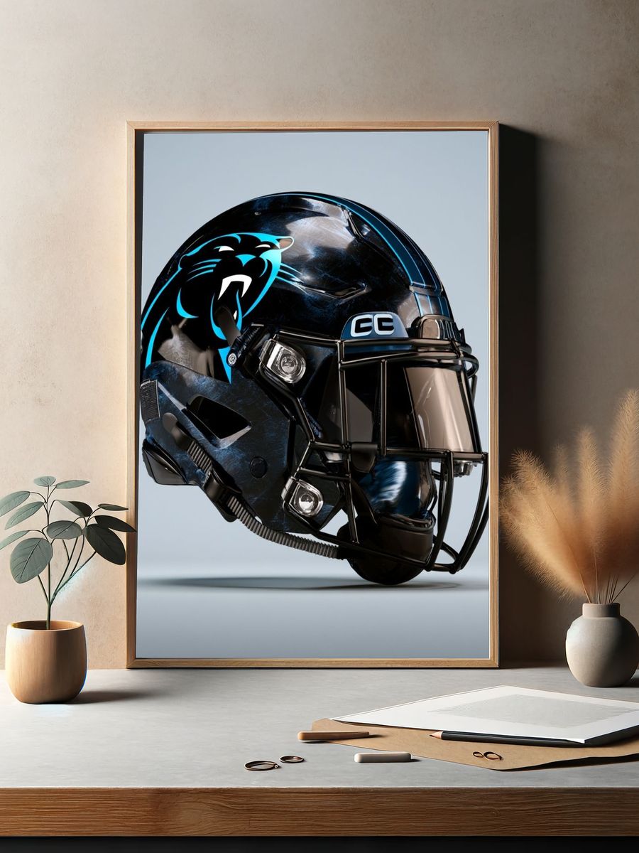 Carolina Panthers Helmet Poster. — room view 2