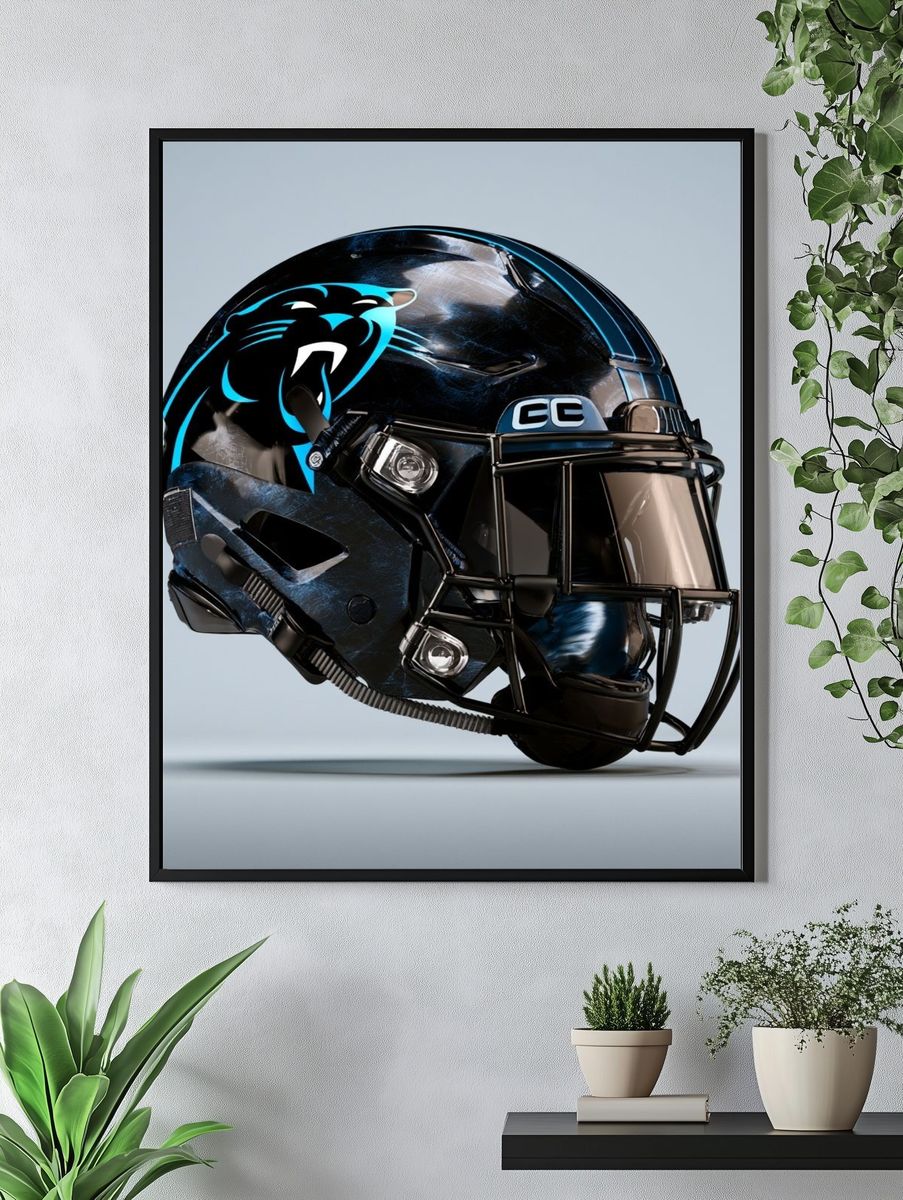 Carolina Panthers Helmet Poster. — room view 4