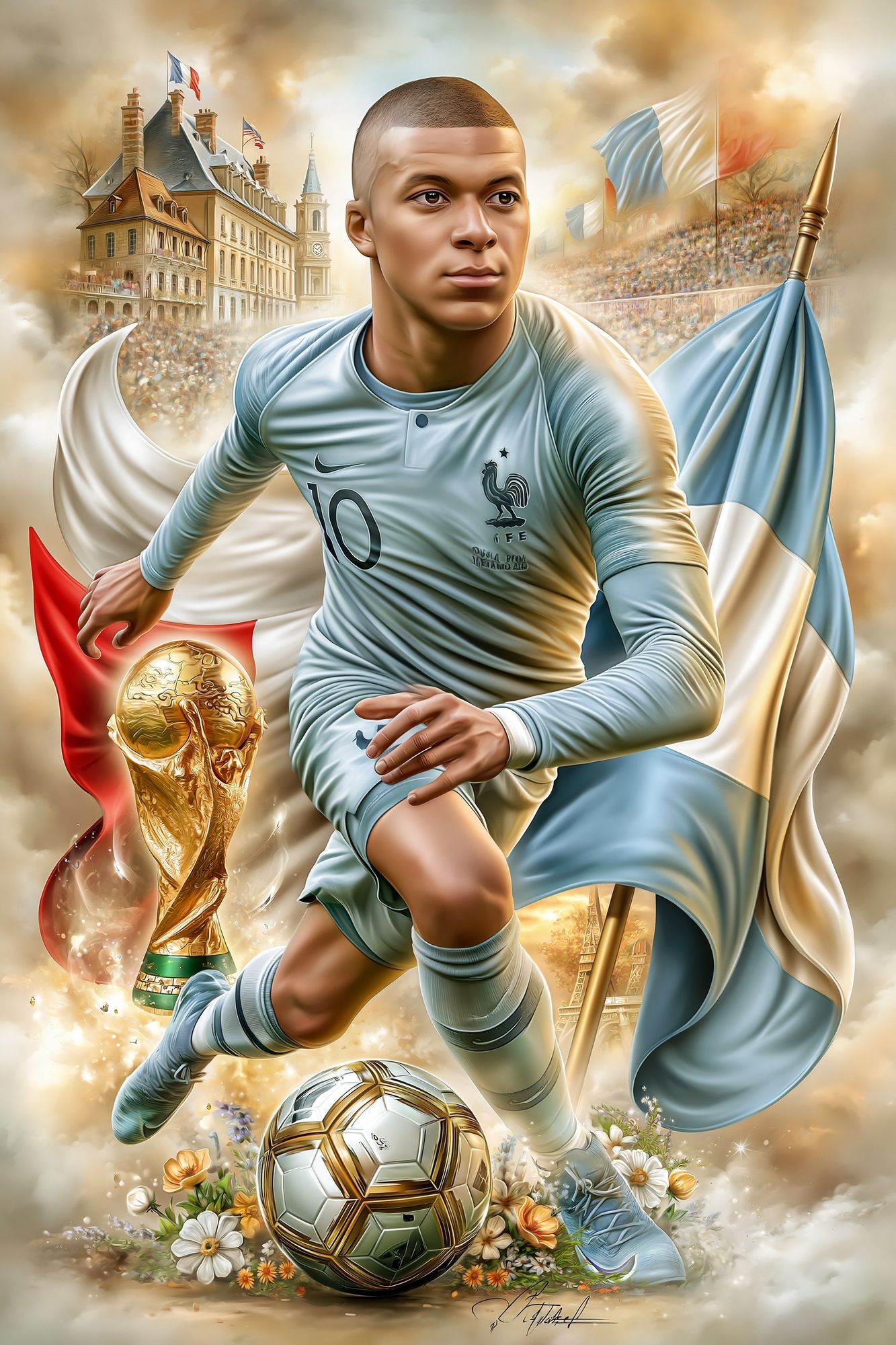 Kylian Mbappé France Football Poster. poster — sport art