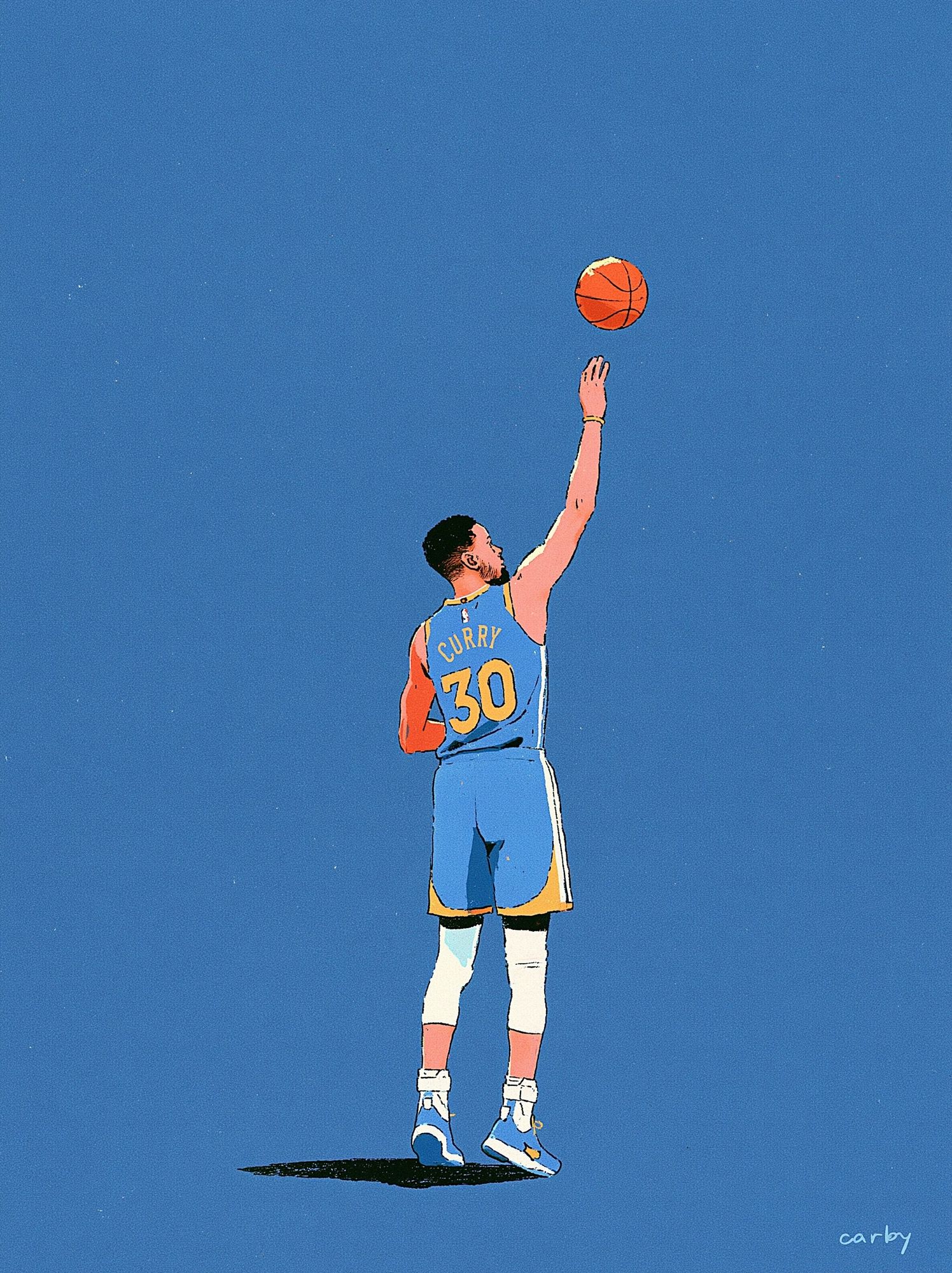 Stephen Curry Basketball Illustration Poster. poster — sport art
